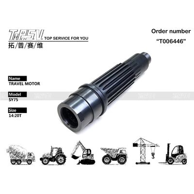 Seyahat Tahrik Ekskavatör Yedek Parçaları için SY75 Ekskavatör Seyahat Motor Mili Parçaları